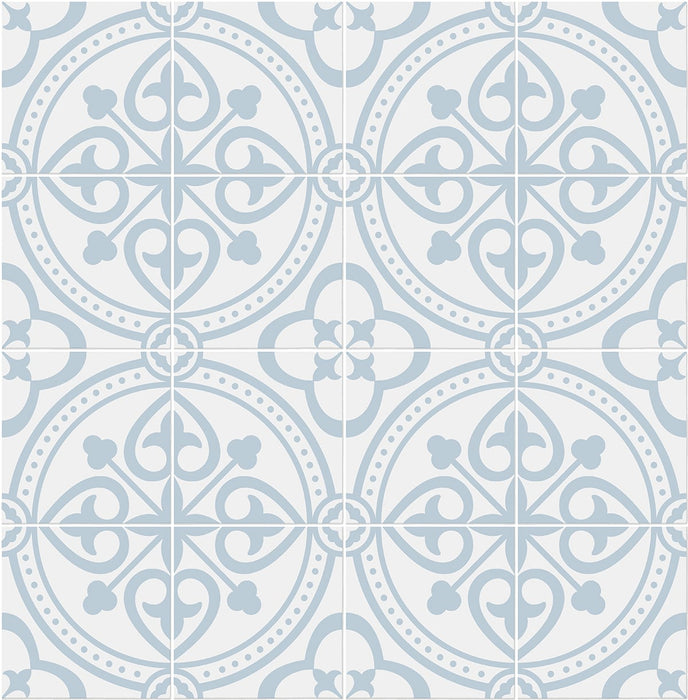 Lillian August Villa Mar Tile Hampton Blue Wallpaper LN30302