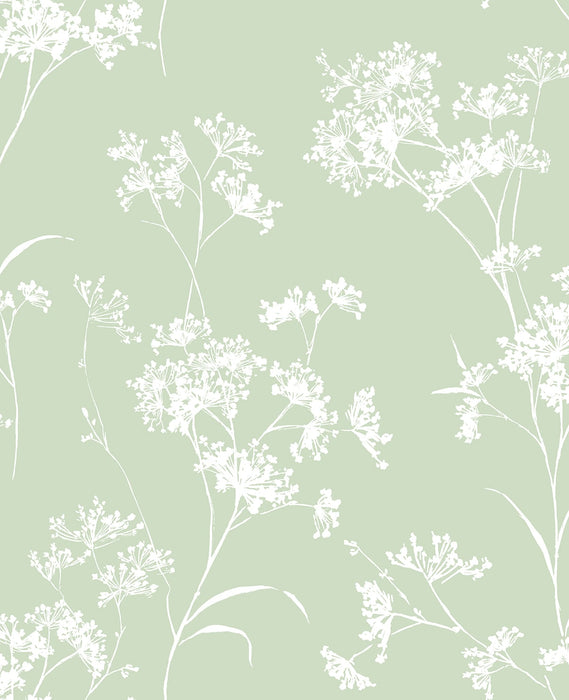 Lillian August Floral Mist Seacrest Green Wallpaper Sample LN30504