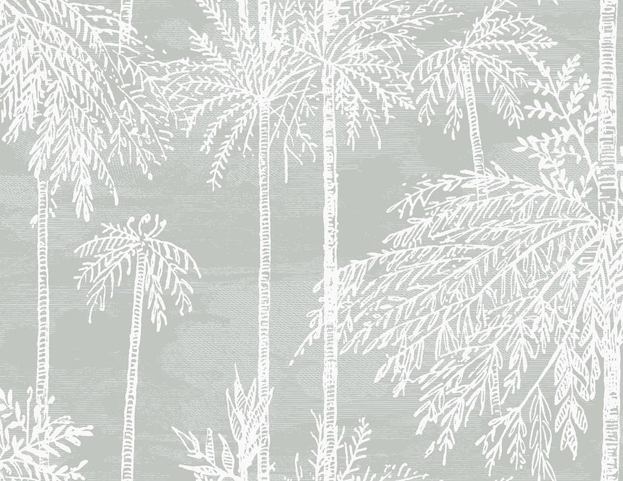 Lillian August Palm Grove Misty Wallpaper Sample LN40208