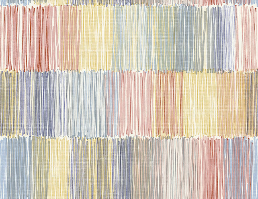 Lillian August Arielle Abstract Stripe Summer Sky Wallpaper Sample LN40301