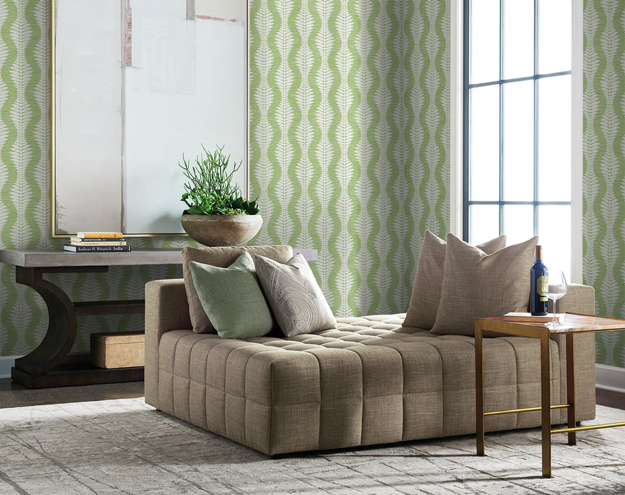 Lillian August Carina Leaf Ogee Greenery Wallpaper LN40504