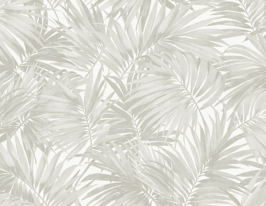 Lillian August Cordelia Tossed Palms Dove Grey Wallpaper Sample LN40707