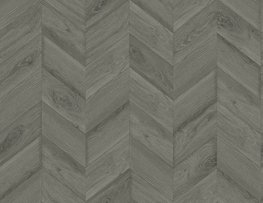 Lillian August Keone Bay Chevron Harbor Grey Wallpaper Sample LN40808