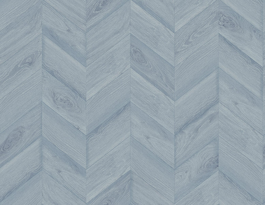 Lillian August Keone Bay Chevron Bay Blue Wallpaper Sample LN40812