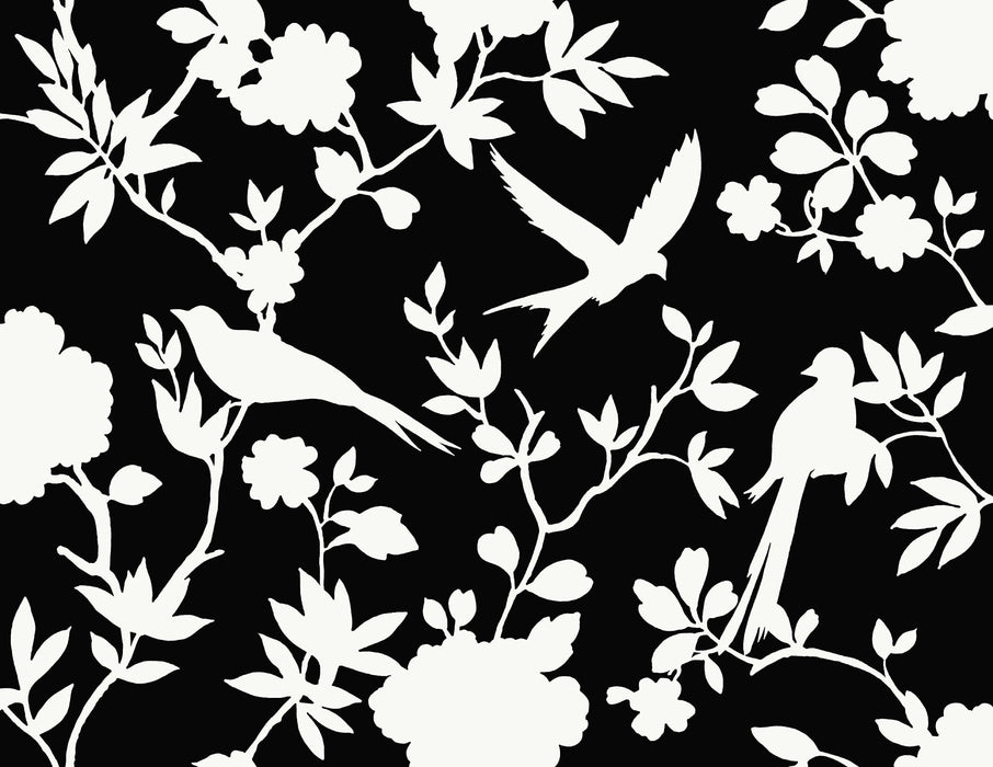 Lillian August Kauai Bird Toile Inkwell Wallpaper LN40900