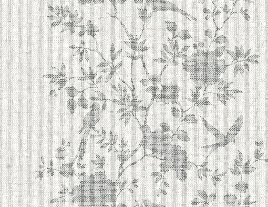 Lillian August Aloha Bird Trail Heather Grey Wallpaper LN41008