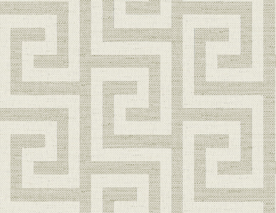 Lillian August Luna Retreat Greek Key Pavestone Wallpaper LN41207