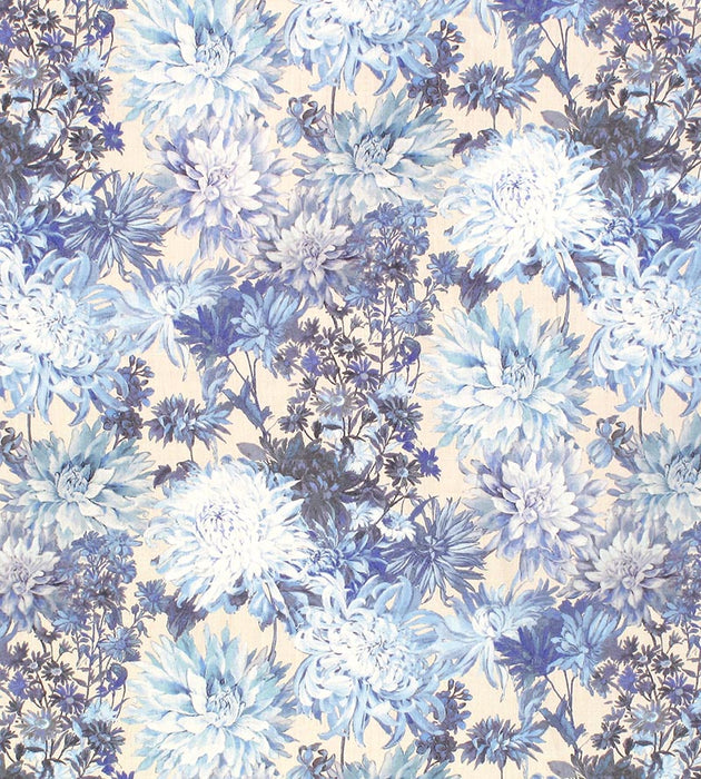 Grey Watkins Grey'S Flower Garden Blues Fabric LO80370001