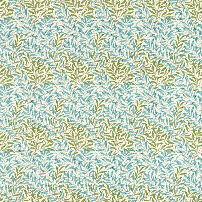 Morris & Co Willow Bough Nettle/Sky Blue Fabric Sample MAMB227112