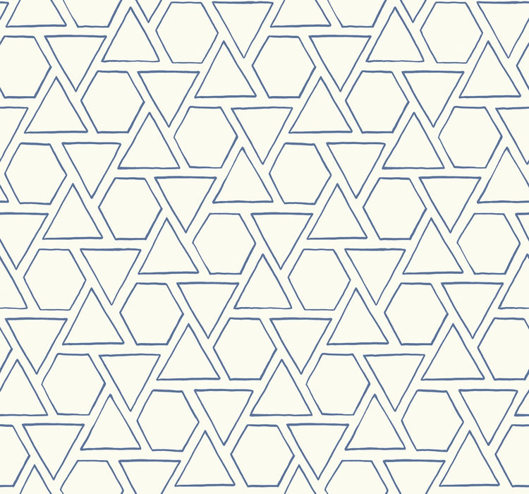 Seabrook Designs Sun Shapes Coastal Blue Wallpaper Sample MB30112