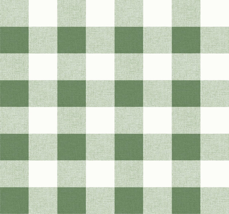Seabrook Designs Picnic Plaid Greenery Wallpaper MB31904