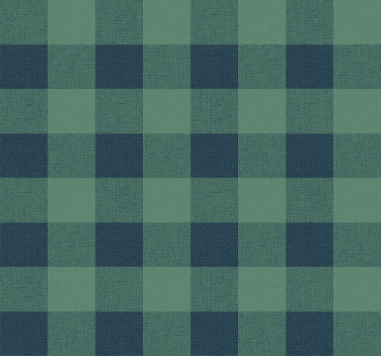 Seabrook Designs Picnic Plaid Tropic Green Wallpaper MB31924