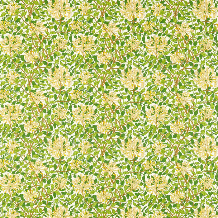 Morris & Co Honeysuckle Cream/Chocolate Fabric Sample MCOP226984