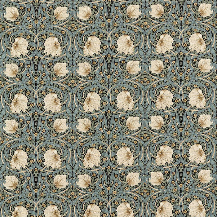 Morris & Co Pimpernel Ink/Sage Fabric MFRF227230