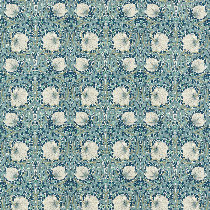 Morris & Co Pimpernel Cobalt/Mineral Fabric MFRF227232