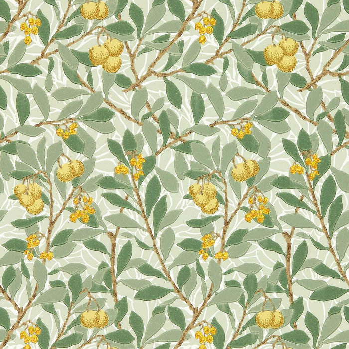 Morris & Co Arbutus Sage/Lemon Wallpaper MFRW217356