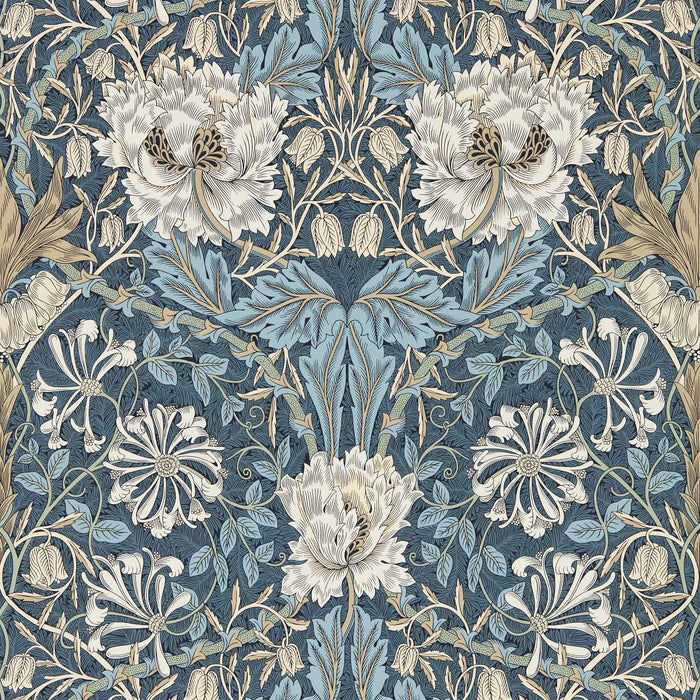 Morris & Co Honeysuckle & Tulip Woad/Thyme Wallpaper MFRW217371