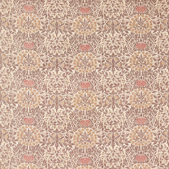 Morris & Co Daisy & Oak Warp Print Chestnut/Primrose Fabric MHCB237676