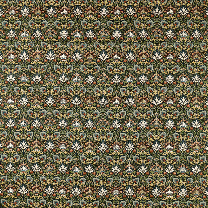 Morris & Co Meda Iris Forest/Russet Fabric MHTF227367