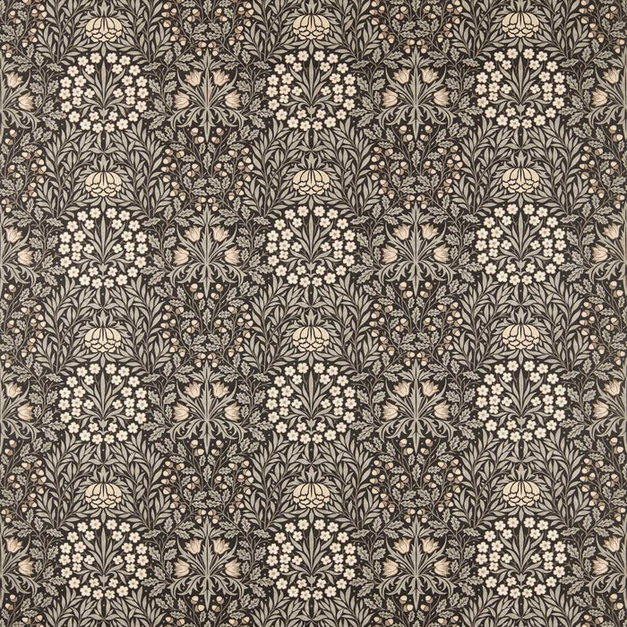 Morris & Co Daisy & Oak Ink/Graphite Fabric Sample MHTF227369