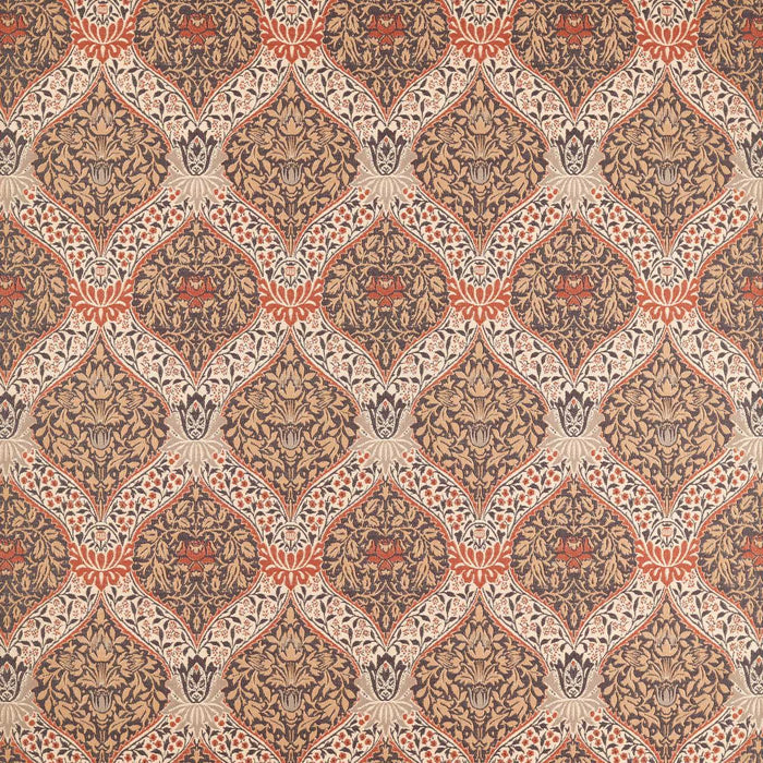 Morris & Co Norbury Weave Tobacco/Russet Fabric MHTF237653