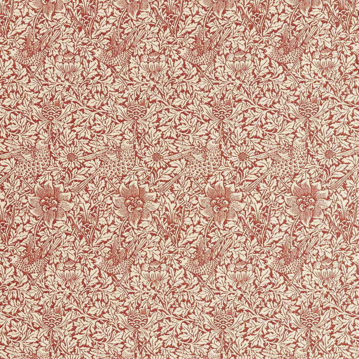 Morris & Co Bird & Anemone Weave Rose Fabric MIND237580