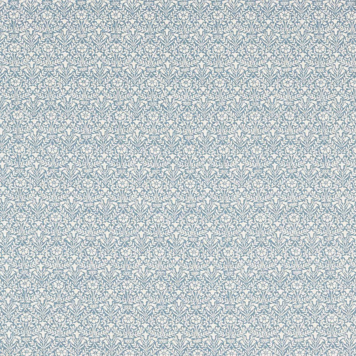 Morris & Co Bellflowers Weave Mineral Blue Fabric MLIF237421
