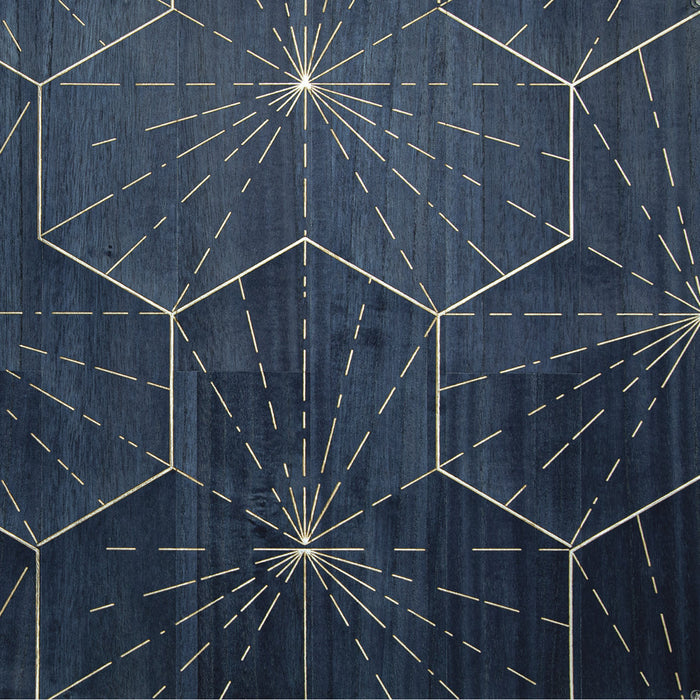 Maya Romanoff Ajiro Burst of Happiness Tailored Blue Wallpaper Sample MR-ABH-1510