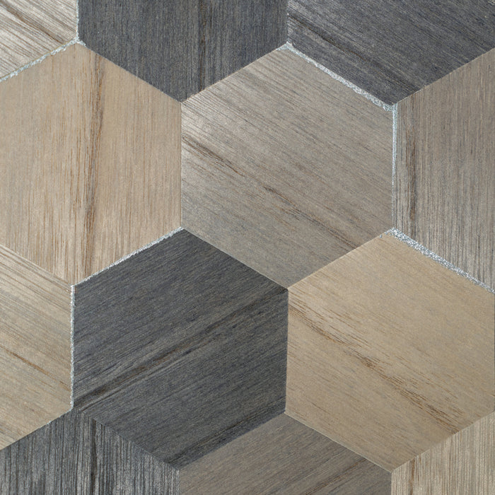 Maya Romanoff Ajiro Honeycomb Slate Sting Wallpaper Sample MR-AZ-1176-S