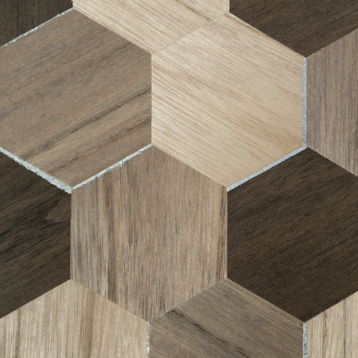 Maya Romanoff Ajiro Honeycomb Brown Buzz Wallpaper Sample MR-AZ-4852-S