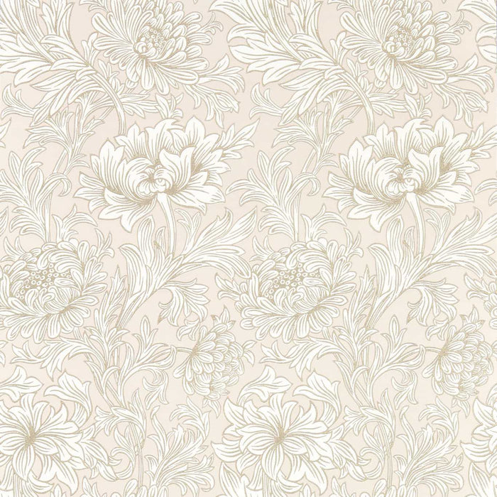 Morris & Co Chrysanthemum Toile Cochineal Pink 217070 Wallpaper Sample MSIM217070