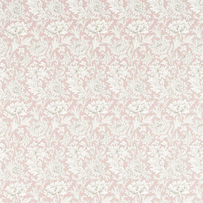 Morris & Co Chrysanthemum Toile Cochineal Pink Fabric Sample MSIM226910