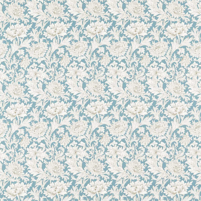 Morris & Co Chrysanthemum Toile Slate Fabric Sample MSIM226912