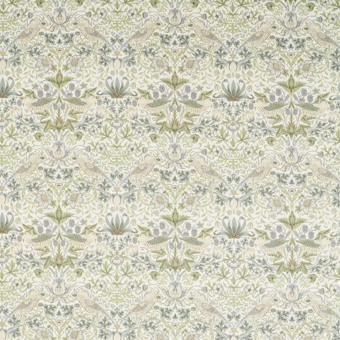 Morris & Co Strawberry Thief Ww Lilac/Sage Fabric MSWW227288