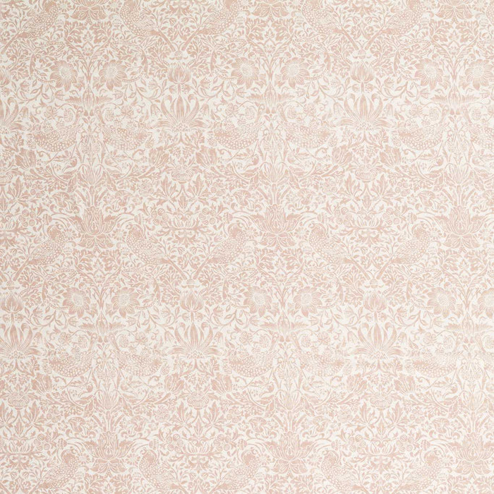 Morris & Co Pure Strawberry Thief Sheer Ww Blush Fabric MSWW227299