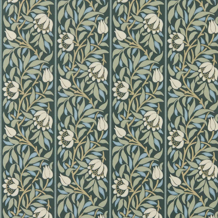 Morris & Co Peony Trellis Bayleaf/Slate Wallpaper MUNW217571