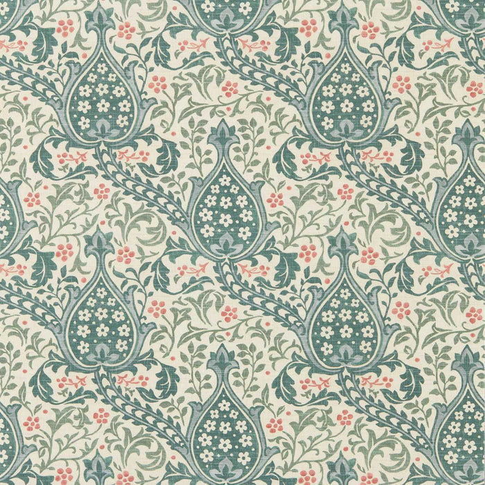 Morris & Co Persian Tulip Teal Wallpaper MUNW217599