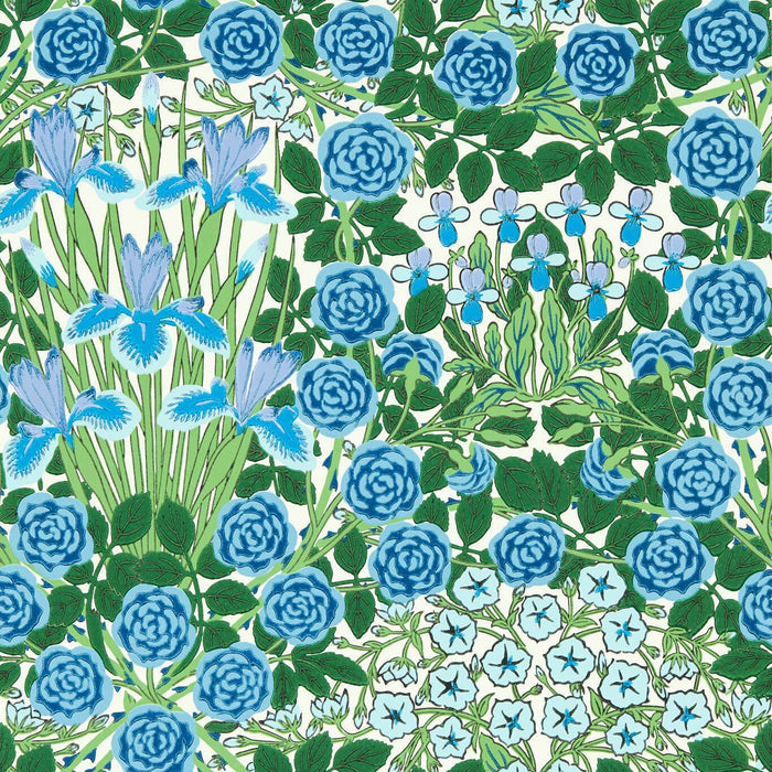 Morris & Co Campanula Peacock/Opal Wallpaper Sample MVOW217352