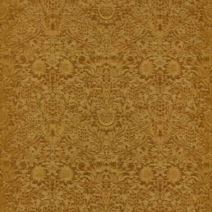 Morris & Co Sunflower Caffoy Velvet Sussex Rush Fabric MWAR237280