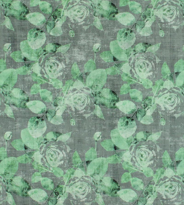 Nicolette Mayer Rose Trellis Charcoal Green Fabric N4ROSE0003
