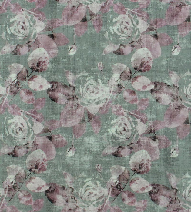 Nicolette Mayer Rose Trellis Charcoal Pink Fabric N4ROSE0004