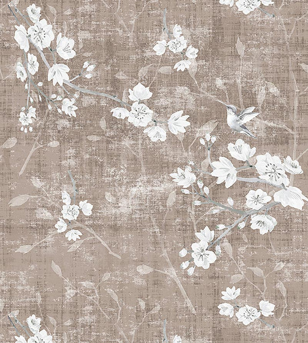 Nicolette Mayer Blossom Fantasia - Sheer Mocha Fabric N4BL101040