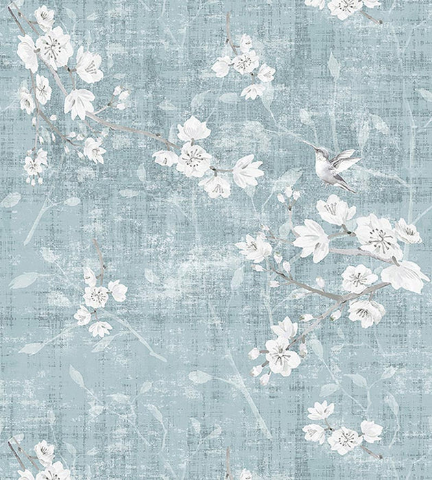 Nicolette Mayer Blossom Fantasia - Sheer Slate Fabric N4BL101041