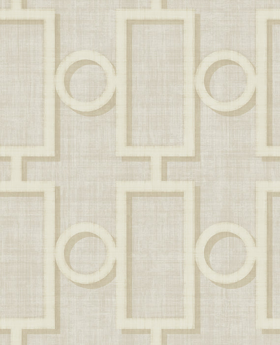 Seabrook Designs Adorn Geo Cream And Off-white Wallpaper NE50605