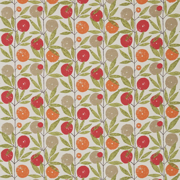 Scion Blomma Tangerine/Chilli/Citrus Fabric Sample NFIK120358.SCN.0