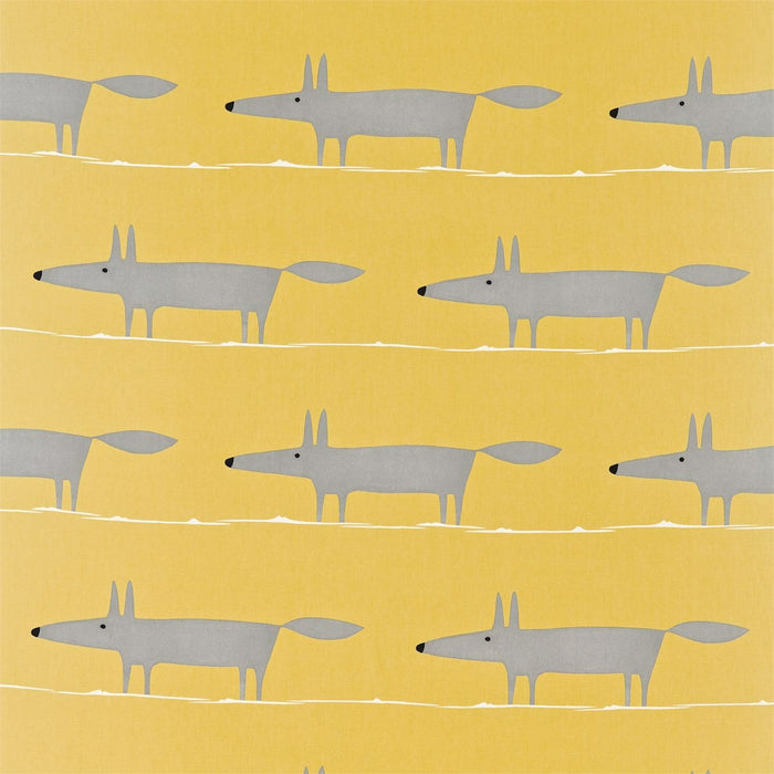 Scion Mr. Fox Sunflower/Gull/Chalk Fabric Sample NMEL120070.SCN.0