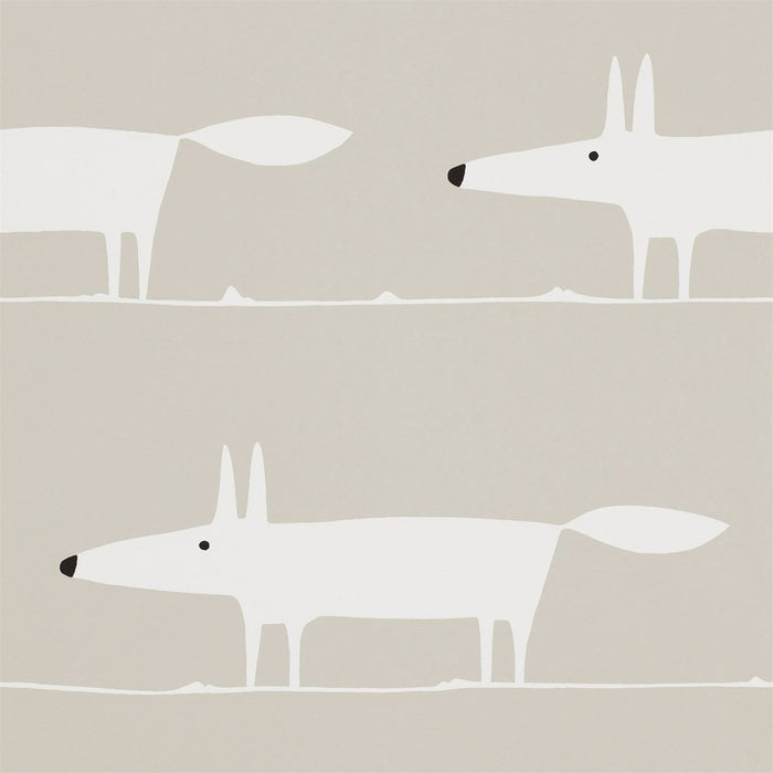 Scion Mr Fox Snow Wallpaper Sample NSWA110845.SCN.0