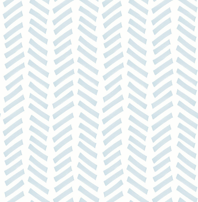 NextWall Mod Chevron Sky Blue Wallpaper NW39712