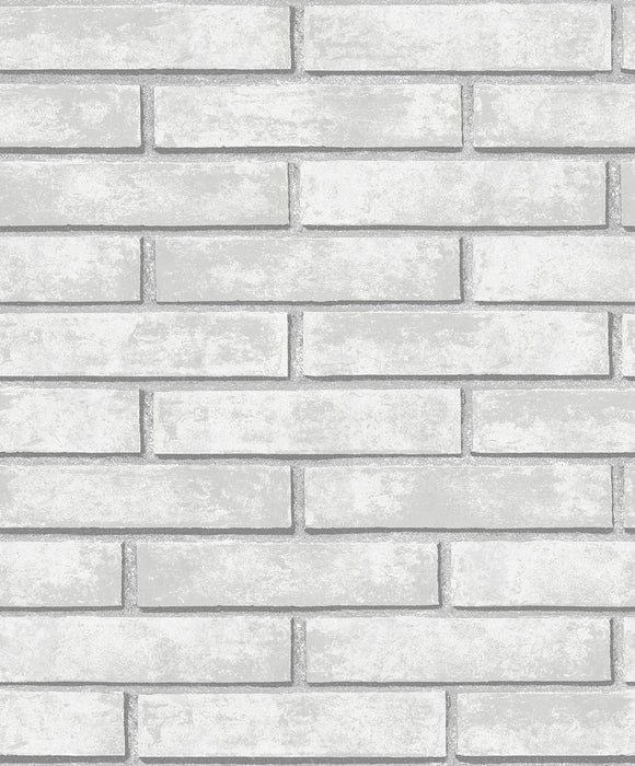 NextWall Monarch Brick Calcutta Grey Wallpaper NW40608
