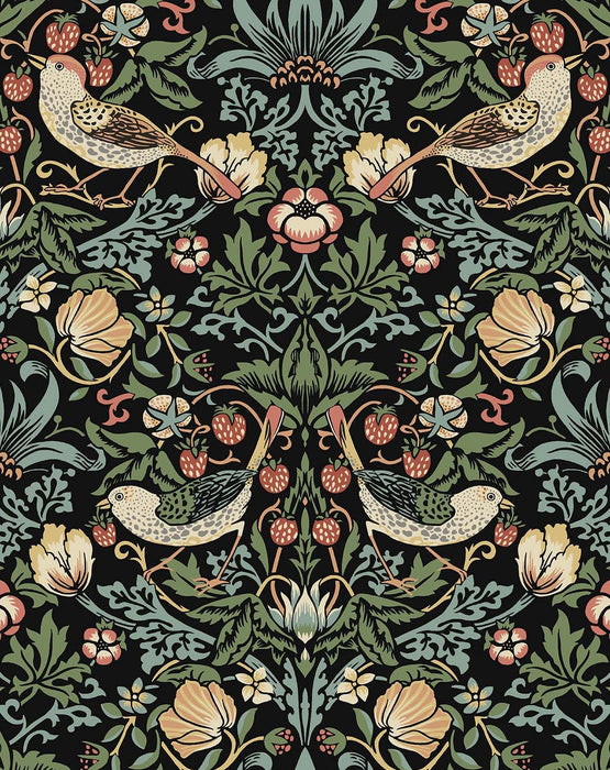 NextWall Aves Garden Ebony Wallpaper NW43700